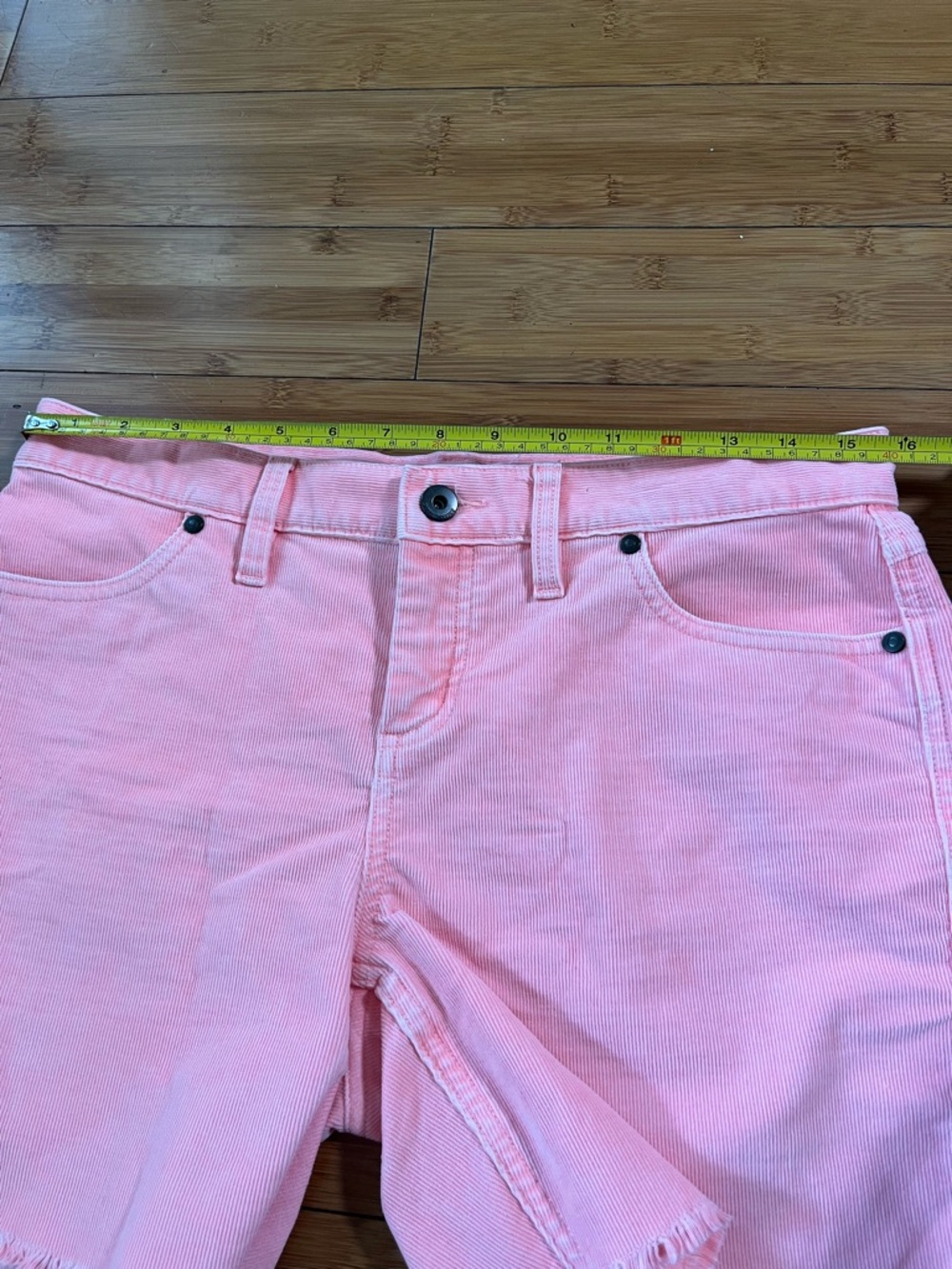 Carve Designs Oahu Corduroy Frayed Hem Shorts 6” Inseam in Dark Azeala - Picture 8 of 13